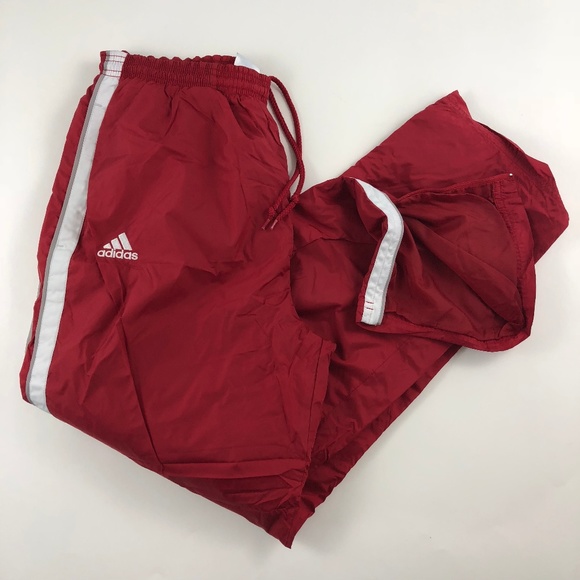red adidas windbreaker pants